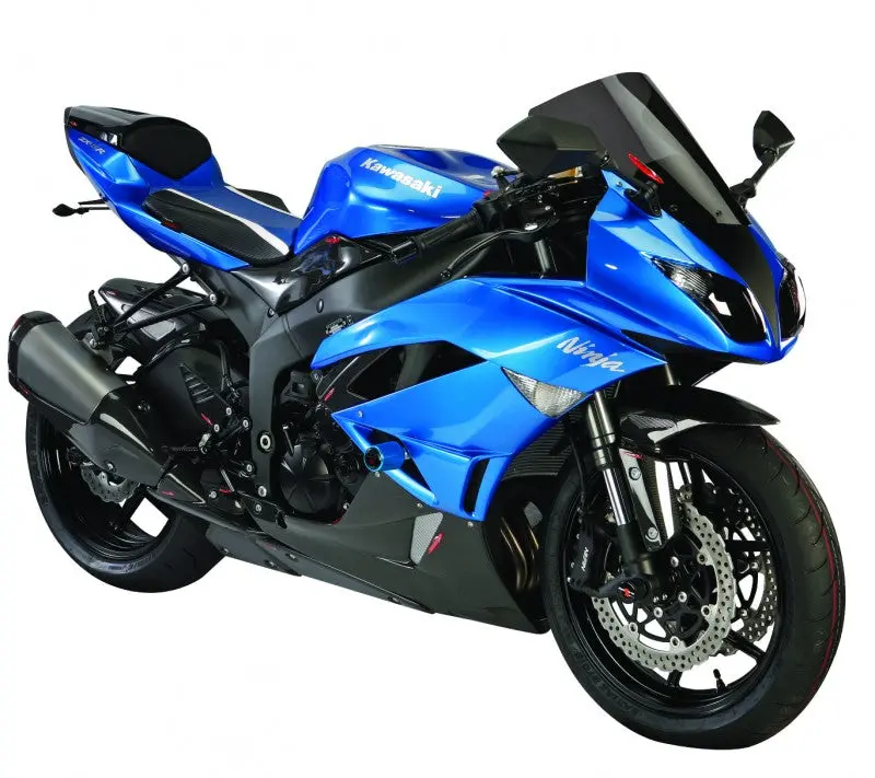 Kawasaki Zx6-R   09-2012 Matt Black & Silver Mesh Rear Hugger By Powerbronze 1