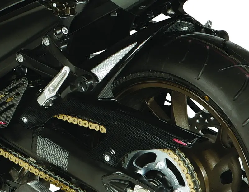 Kawasaki Zzr1400 & Zx-14R 12-20  Matt Black & Silver Mesh. Rear Hugger  Powerbronze 1