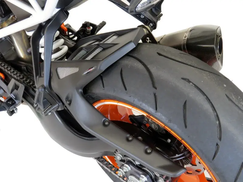 Ktm 1290 Superduke Gt  16-2022 Carbon Look & Silver Mesh Rear Hugger By Powerbronze 1
