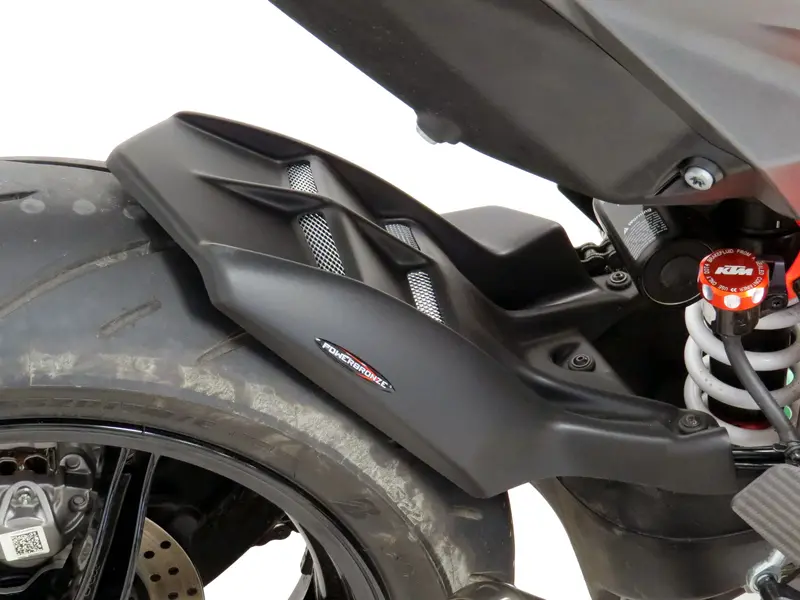Ktm 1390 Super Duke R  24-2025 Matt Black & Silver Mesh Rear Hugger Powerbronze 1