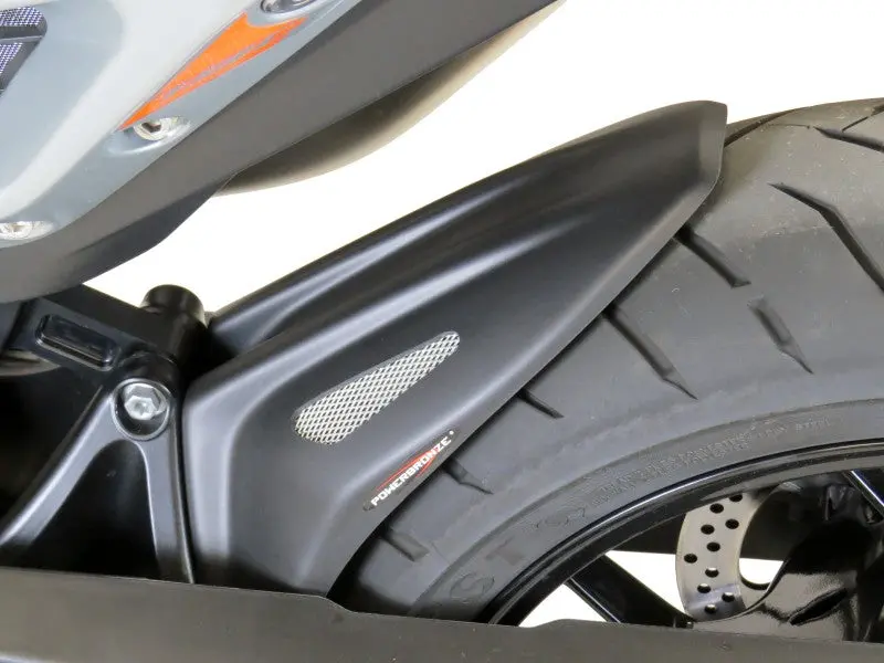 Ktm 790 Duke R 2020-2022  Gloss Black & Silver Mesh Rear Hugger By Powerbronze 1