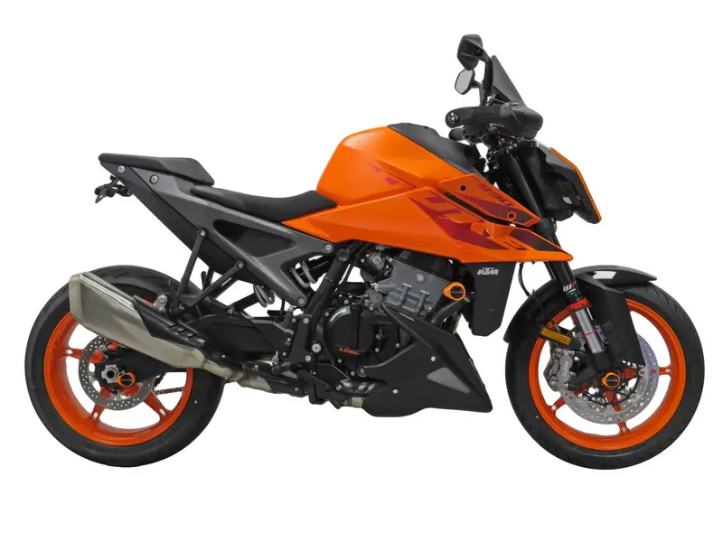 Ktm 990 Duke 24-2025 Belly Pan Carbon Look & Silver Mesh By Powerbronze Bsb 1