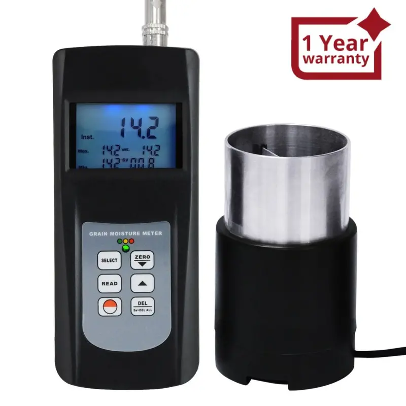 Mc-7828Gg Digital 0~50% Grain Moisture Meter Tester Handheld With Case Led Indicator Checker Cup Sensor For 36 Species Seed Rice Coffee Soya Bean Wheat Corn Hygrometer Humidity 1