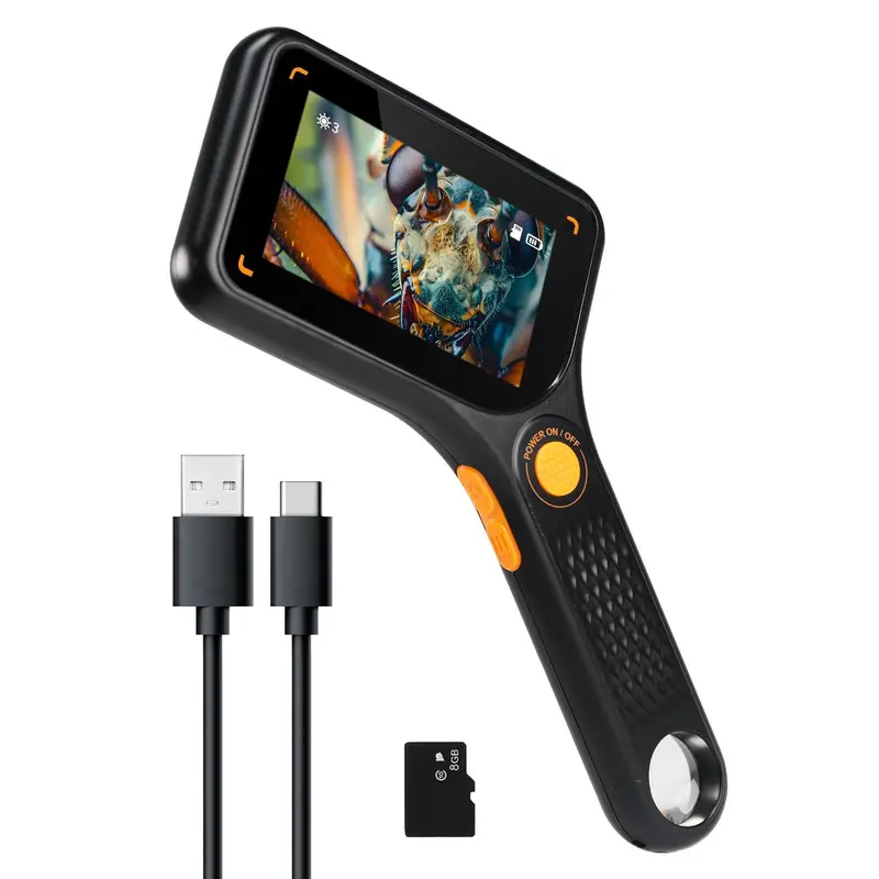 Msc-520 500X Digital Microscope With 3.0" Ips Screen, Autofocus, 64Gb Tf Card Support, Photo And Video With 8 Led Lights – For Windows/Mac Portable Magnifier For Coin, Pcb Circuit Repair, Jewelry Inspection, School Laboratory Etc. 1
