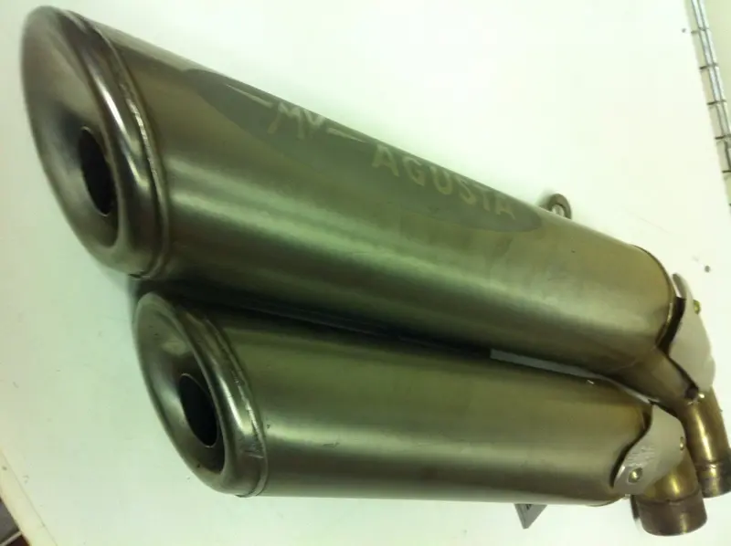 Mv Agusta Brutale 910R Pair Upper & Lower Silencers  Used Condition With Scuffs . 1