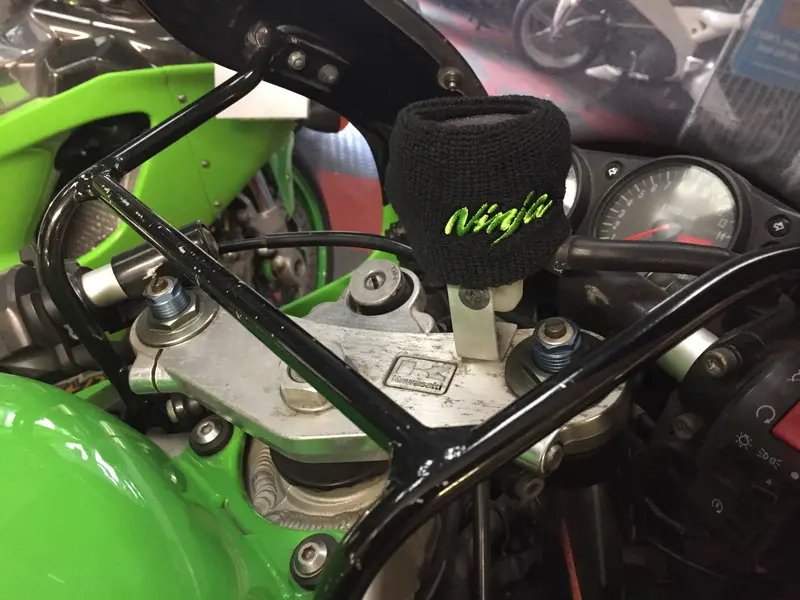 Ninja Motorcycle Front Brake Master Cylinder Shrouds Socks Cover Green Logo Mbb 1