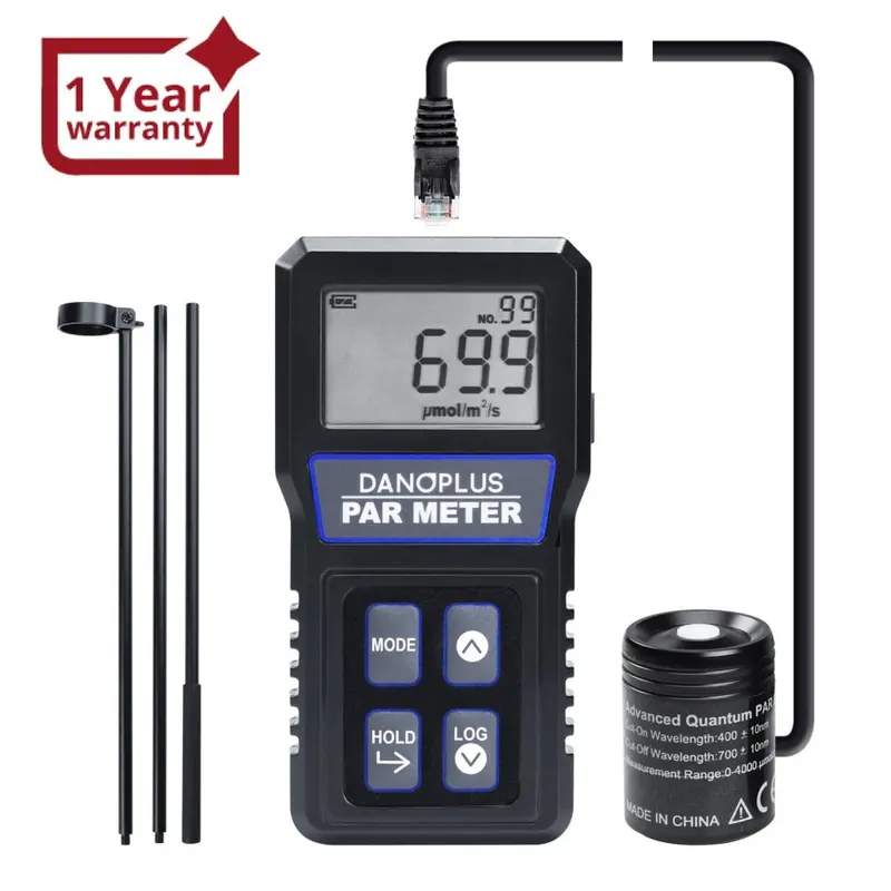 Par-414 Full-Spectrum Quantum Par Meter Waterproof Sensor Ip68 For Aquarium Reef Tank Plants Ppfd Tester Indoor Plants, Garden, Farm, Hydroponics Photosynthetic Activity 1