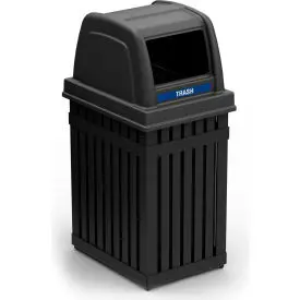 Parkview Trash Can, 25 Gallon, Black 1