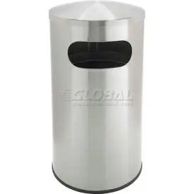 Precision® Stainless Steel Round Trash Can With Dome Lid, 15 Gallon 1