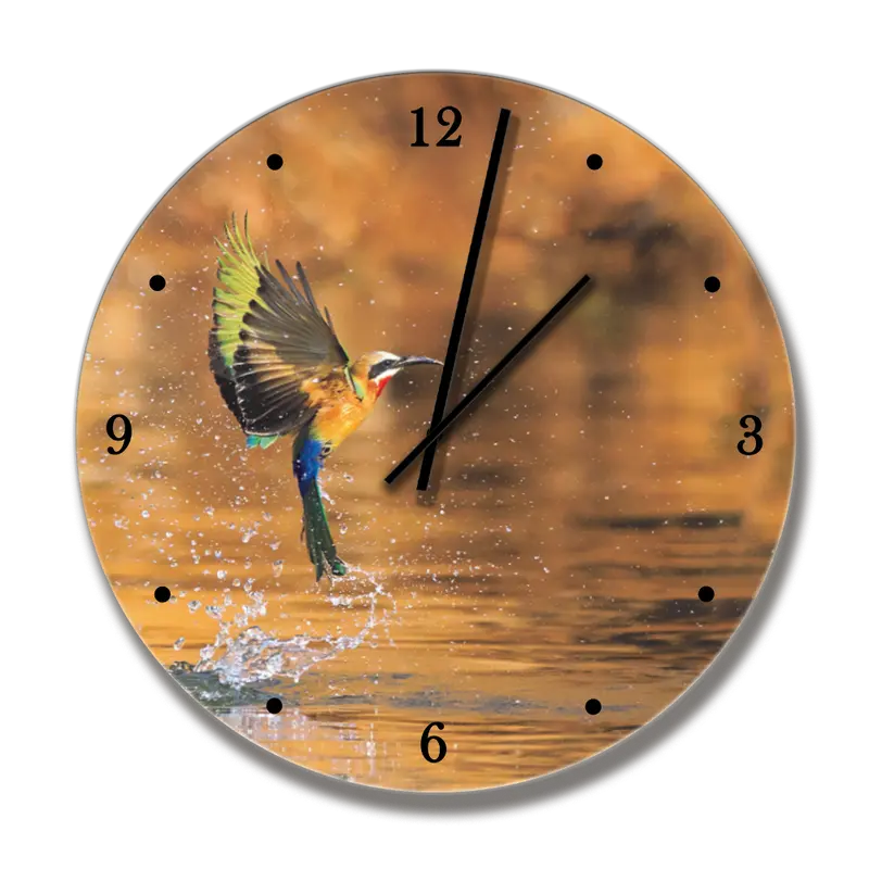 Printwild Clock With Bee Eater 1