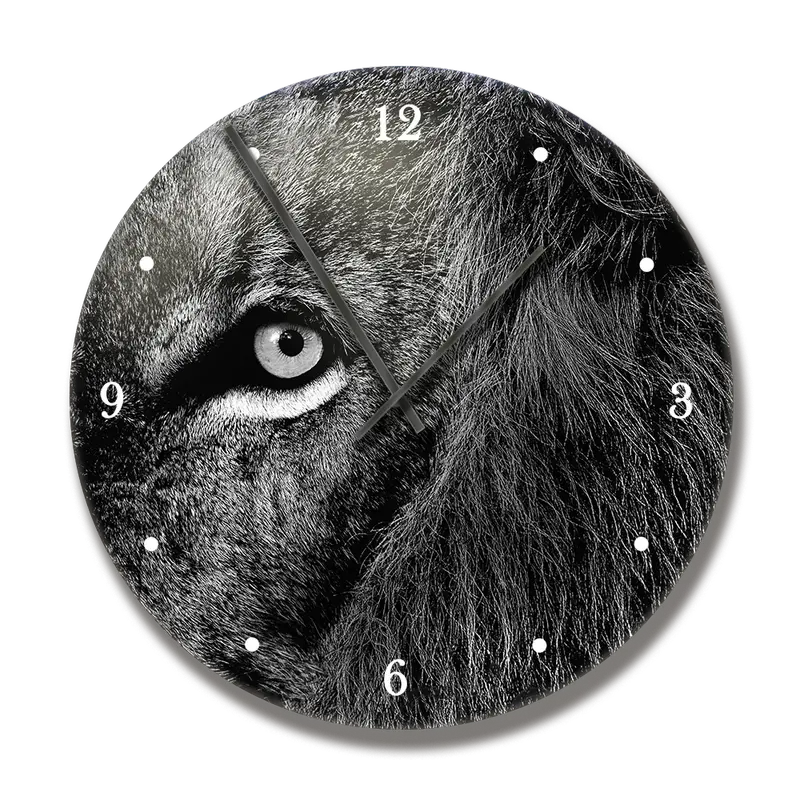 Printwild Clock With Reflection Lion 1