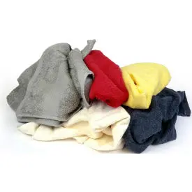 Pro-Clean Basics Sanitized Anti-Bacterial Terry Cloth Rags, Assorted Colors, 4 Lbs. - 99811 1