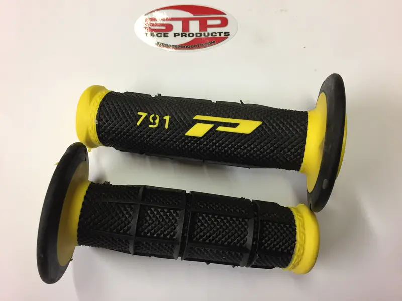 Progrip Soft Touch 791 Yellow Black Mx Off Road Grips Dual Density 115Mm. 1