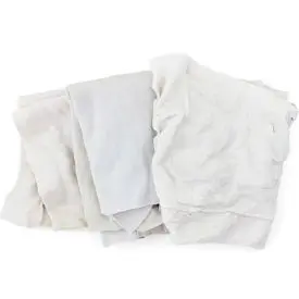 Reclaimed Sweatshirt/Fleece Rags, White, 25 Lbs. - 333-25 1