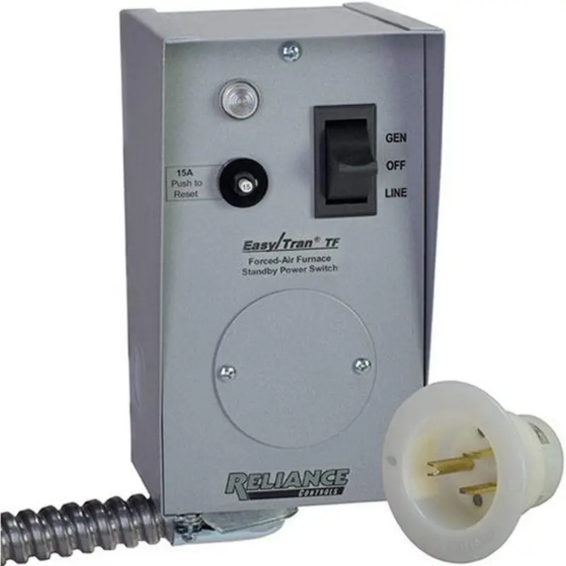 Reliance Tf201w 20A Easy/Tran Furnace Transfer Switch - Gray 1