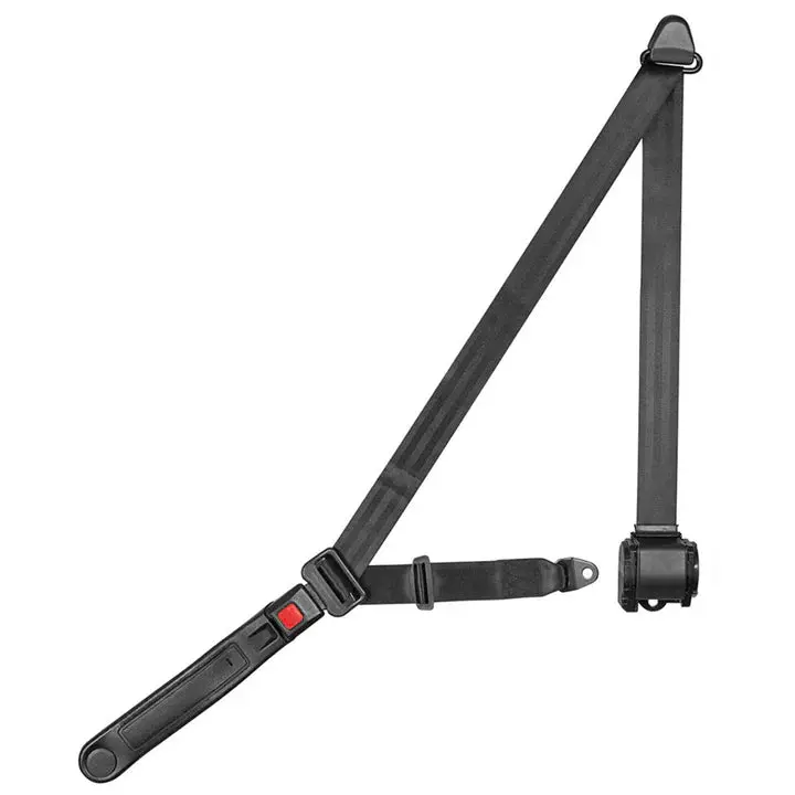 Retractable 3 Point Seat Belt Black 1