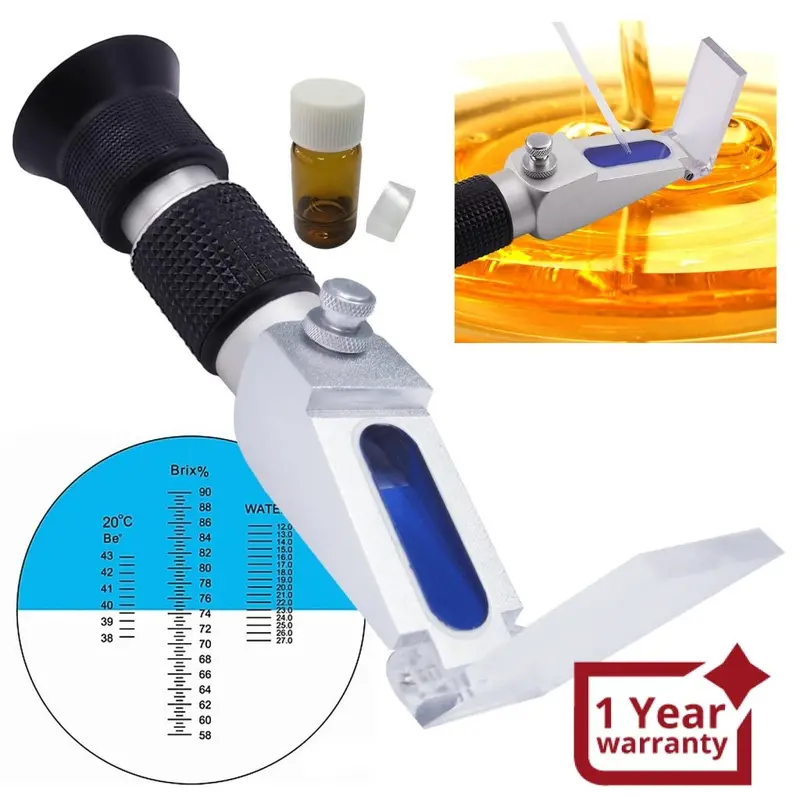 Rhbn-90Atc New Handheld  58~90% Atc Honey Refractometer Water Brix Baume With Atc 1