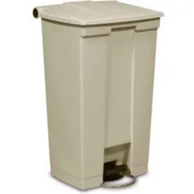Rubbermaid® Fire Safe Step On Plastic Container, 23 Gallon, Beige - Fg614600beig 1
