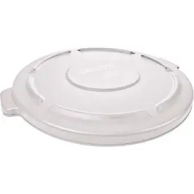 Rubbermaid® Flat Lid For 20 Gallon Brute Round Trash Container, White - 2619-60 1