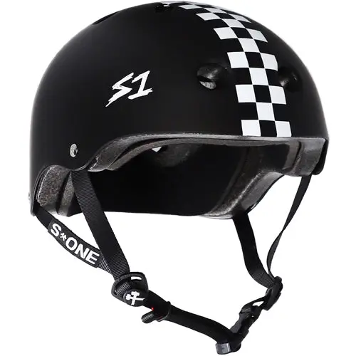 S1 Lifer Helmet Black Matte W/ Checkers 1