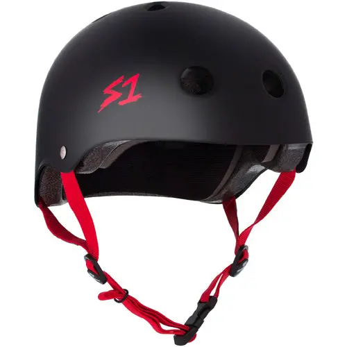 S1 Lifer Helmet Matte Black W/ Red Straps 1