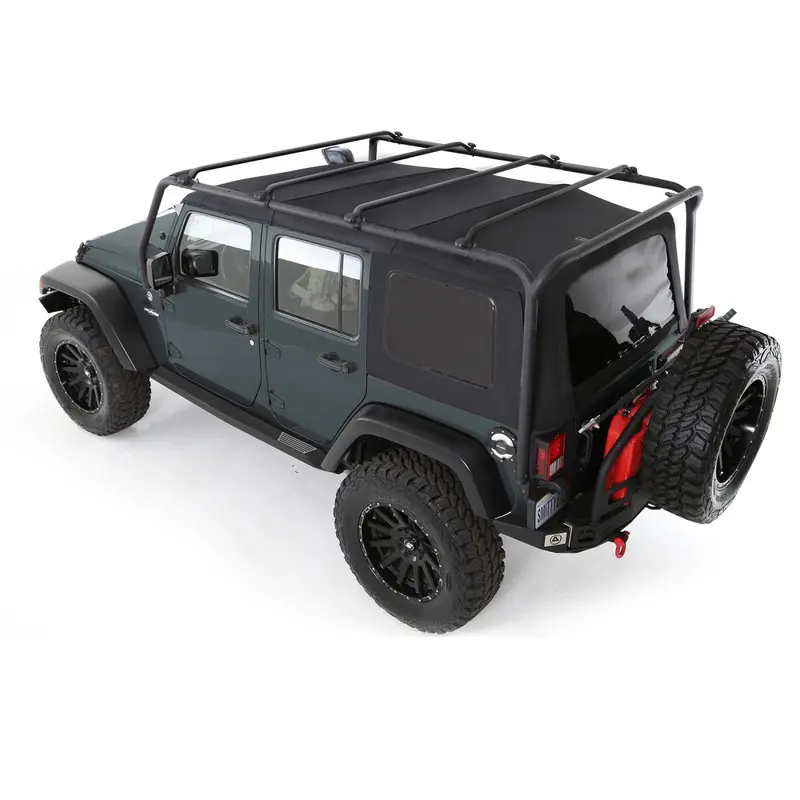 Src Roof Rack 07-18 Wrangler Jk 4 Dr 300 Lb Rating Black Textured Smittybilt 1