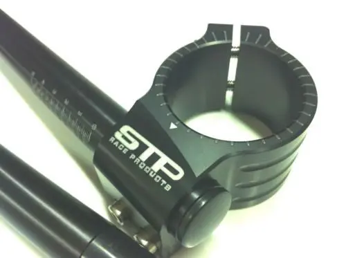 Suzuki 50Mm Tek2 Calibrated Road Race Black Anodised Clip-Ons Handlebars Stp Bsb 1