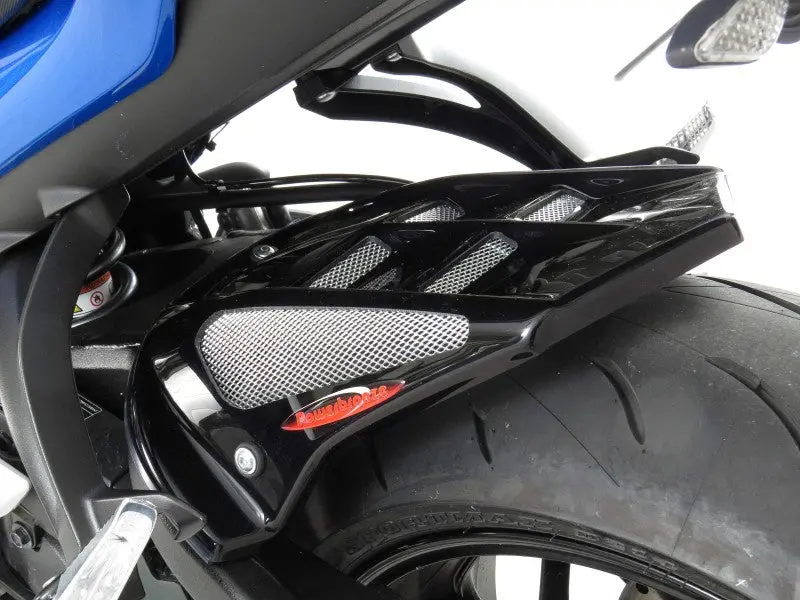 Suzuki Gsx-S1000  2015-2022 Gloss Black & Silver Mesh Rear Hugger By Powerbronze 1