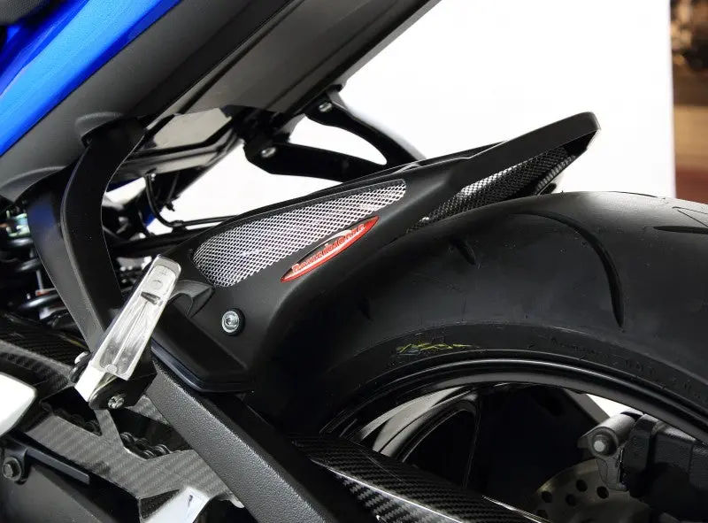 Suzuki Gsx-S1000 2015-2022 Matt Black & Silver Mesh Rear Hugger By Powerbronze 1