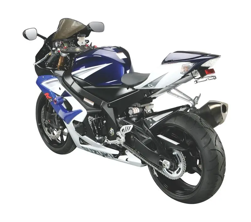 Suzuki Gsxr1000  2005-2008 Matt Black & Silver Mesh Rear Hugger By Powerbronze 1