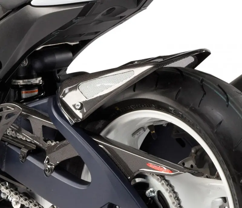 Suzuki Gsxr600 & Gsxr750  11-18  Rear Hugger Powerbronze Gloss Black & Silver Mesh. 1