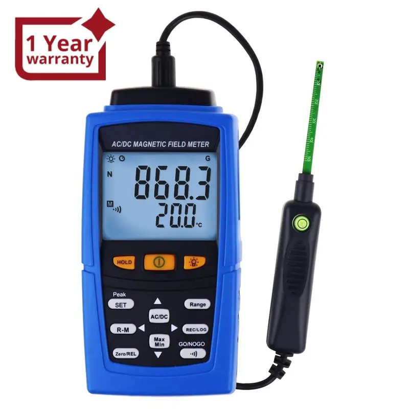Tm-197 Ac / Dc Gaussmeter Magnetic Field Strength Meter Teslameter Magnetometer 3000Mt (30000 Gauss) 1