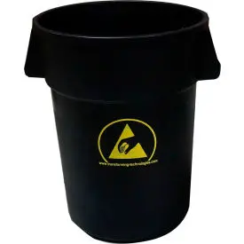Transforming Technologies 44 Gallon Anti-Static Waste Basket, Black - Wbas180 1
