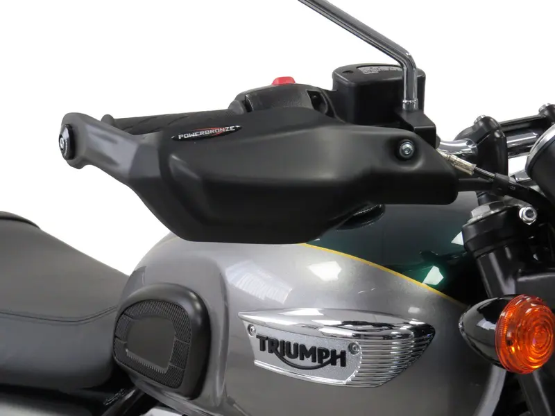 Triumph Bonneville T100   16-2025  Matt Black Handguard/Wind Deflectors Powerbronze 1
