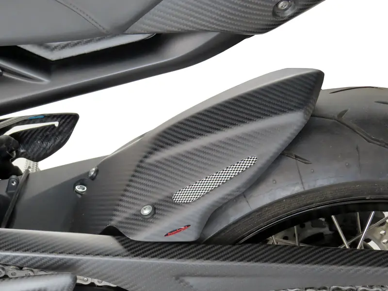 Triumph Street Triple & R Carbon Look & Silver Mesh Rear Hugger Powerbronze 1