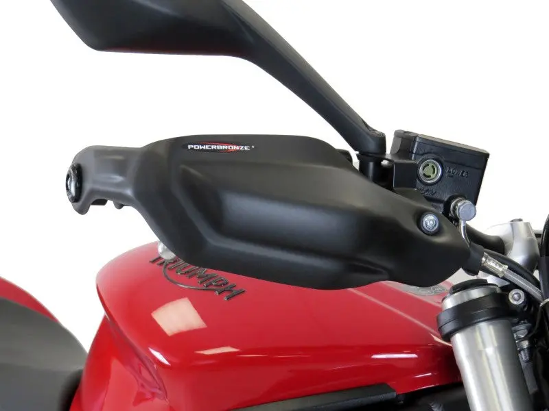 Triumph Street Triple S  17-2019  Matt Black Handguard/Wind Deflectors Powerbronze 1