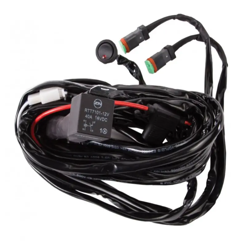 Universal H2 Wiring Harness & Switch (2 Lights) 1