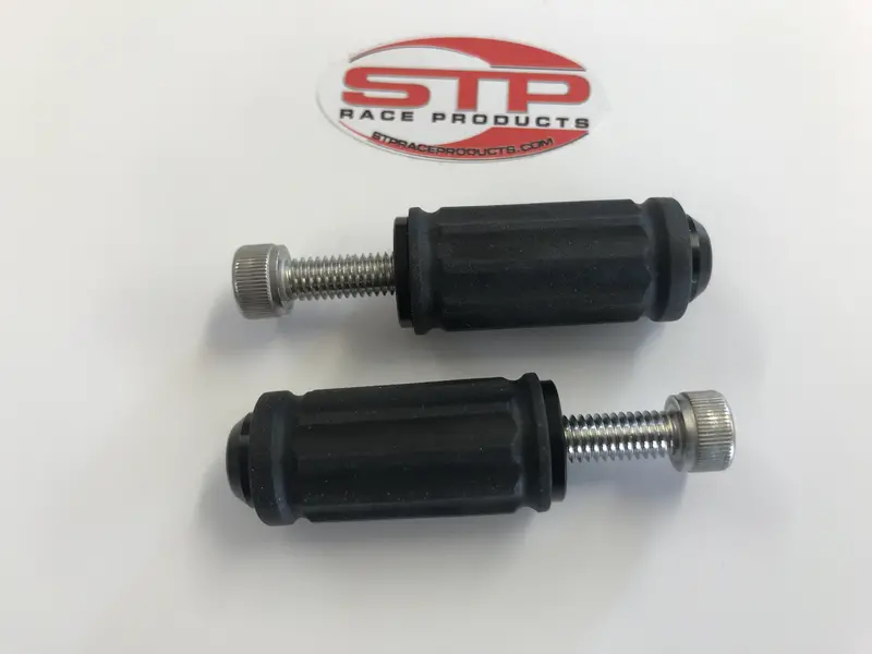Universal Replacement Rearset Toe Pegs Rubber Finish 6Mm Fixing Pair 1