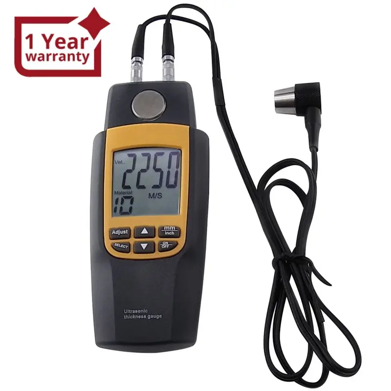 Va8041 Ultrasonic Thickness Meter Tester Gauge Measure 1.2~220 Mm Velocity Digital Lcd For Metal Steel Aluminum Copper Glass Iron Plastics Tile Brass Gold Silver Zinc 1