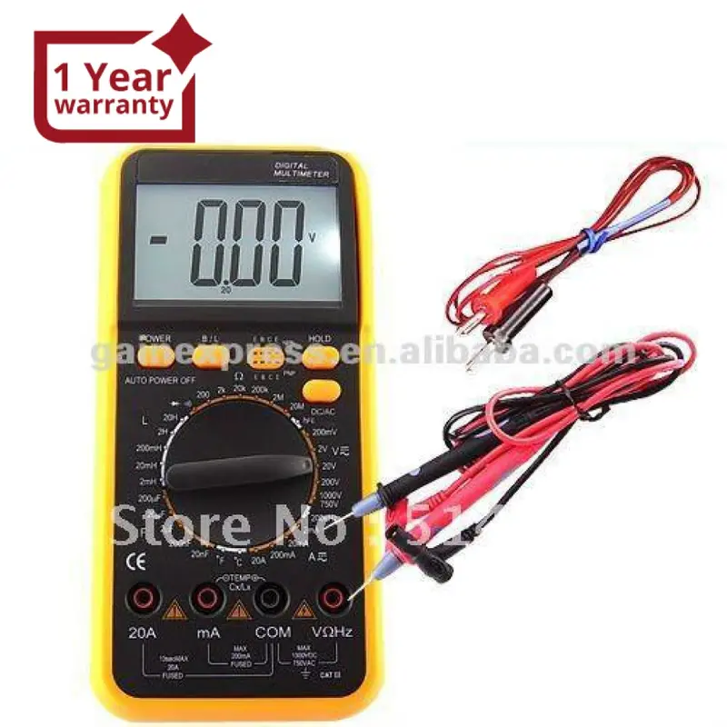 Vc-9805A Multifunction Portable Dmm Digital Multimeter Electrical Tester Inductance Thermometer 1