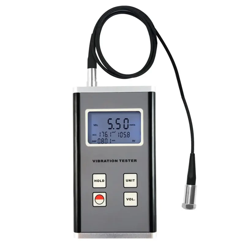 Vm-6370 Vibration Meter Piezoelectric Sensor Displacement Velocity Acceleration 10Hz~10Khz Range 1