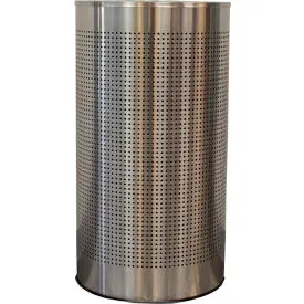 Witt Celestial Series Stainless Steel Half Round Trash Can W/Liner, 12 Gallon 1