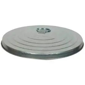 Witt Industries Galvanized Steel Lid For Heavy Duty 32 Gallon Trash Can, Silver 1