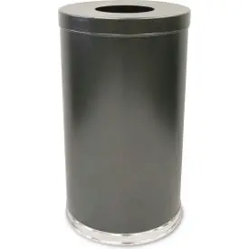 Witt Steel Round Trash Can, 35 Gallon, Silver Vein 1