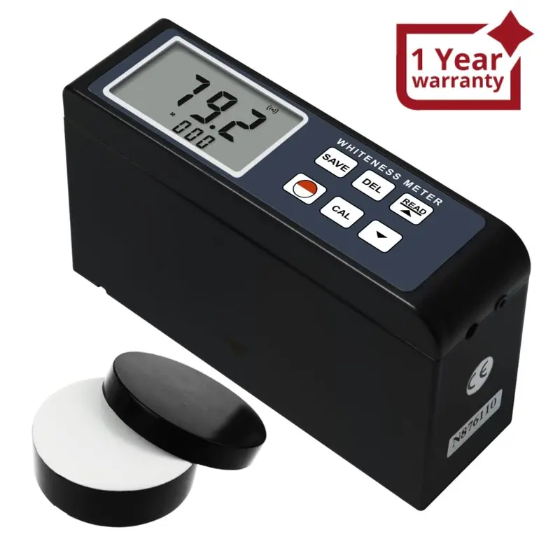 Wm-206 Whiteness Meter Leucometer 0~120 White Color Degree Tester Measuring Instrument For Paint Paper Powder Salt Flour, Handheld Portable Digital With Aluminum Case 1