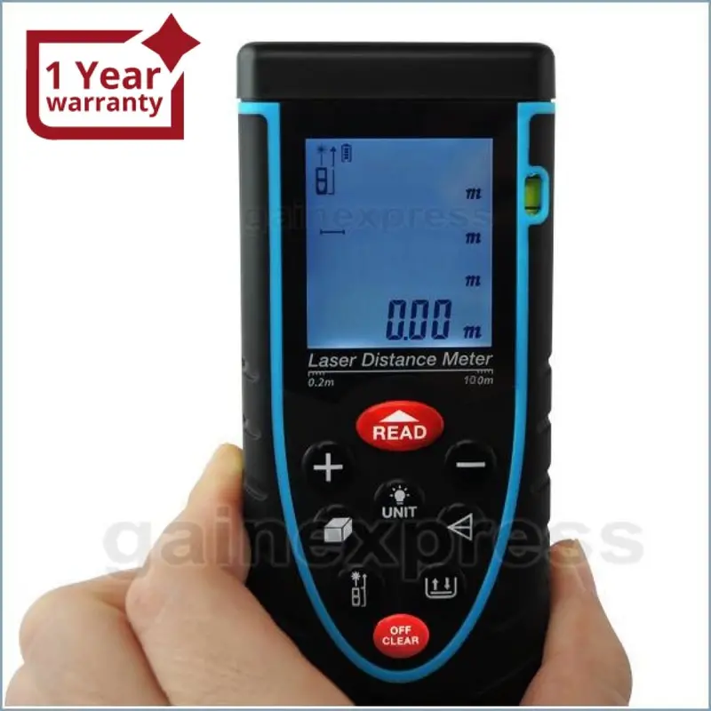 X01rz100 100M Meter ±2Mm Accuracy Laser Distance W/ Bubble Spirit Level 1