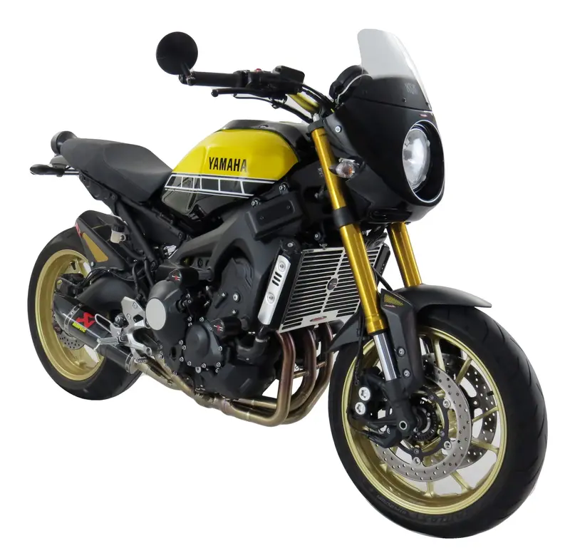 Yamaha Xsr 900  16-2021 Gloss Black Headlight Fairing & Screen By Powerbronze 1