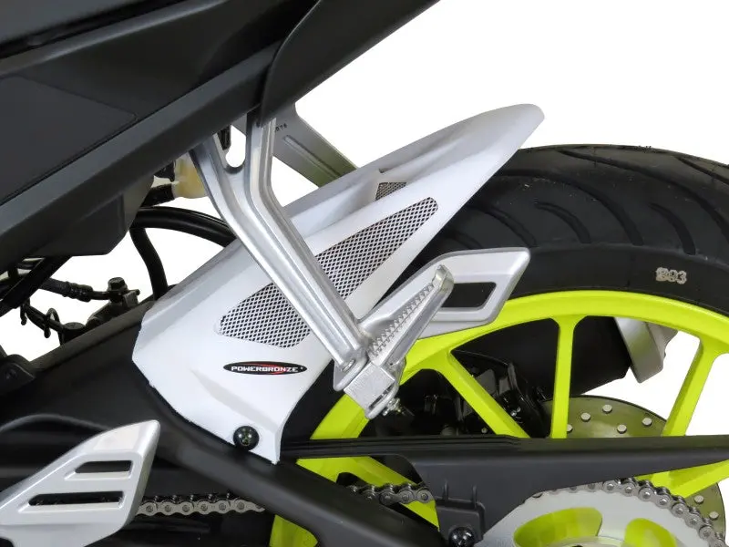 Yamaha Yzf-R125  2019-2023 Rear Hugger Carbon Look & Silver Mesh By Powerbronze 1