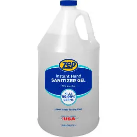 Zep Instant Gel Hand Sanitizer - 70%, 1 Gallon, 4 Bottle/Case 1