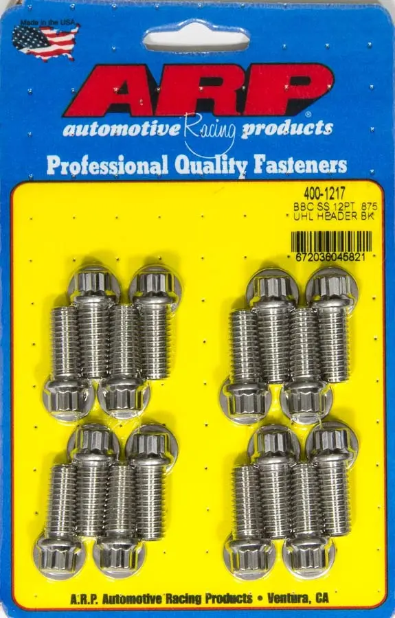 Arp 12-Point Header Bolt Kit – 3/8" X 0.875" Ultra-High-Lift (16-Pack, #400-1217) 1